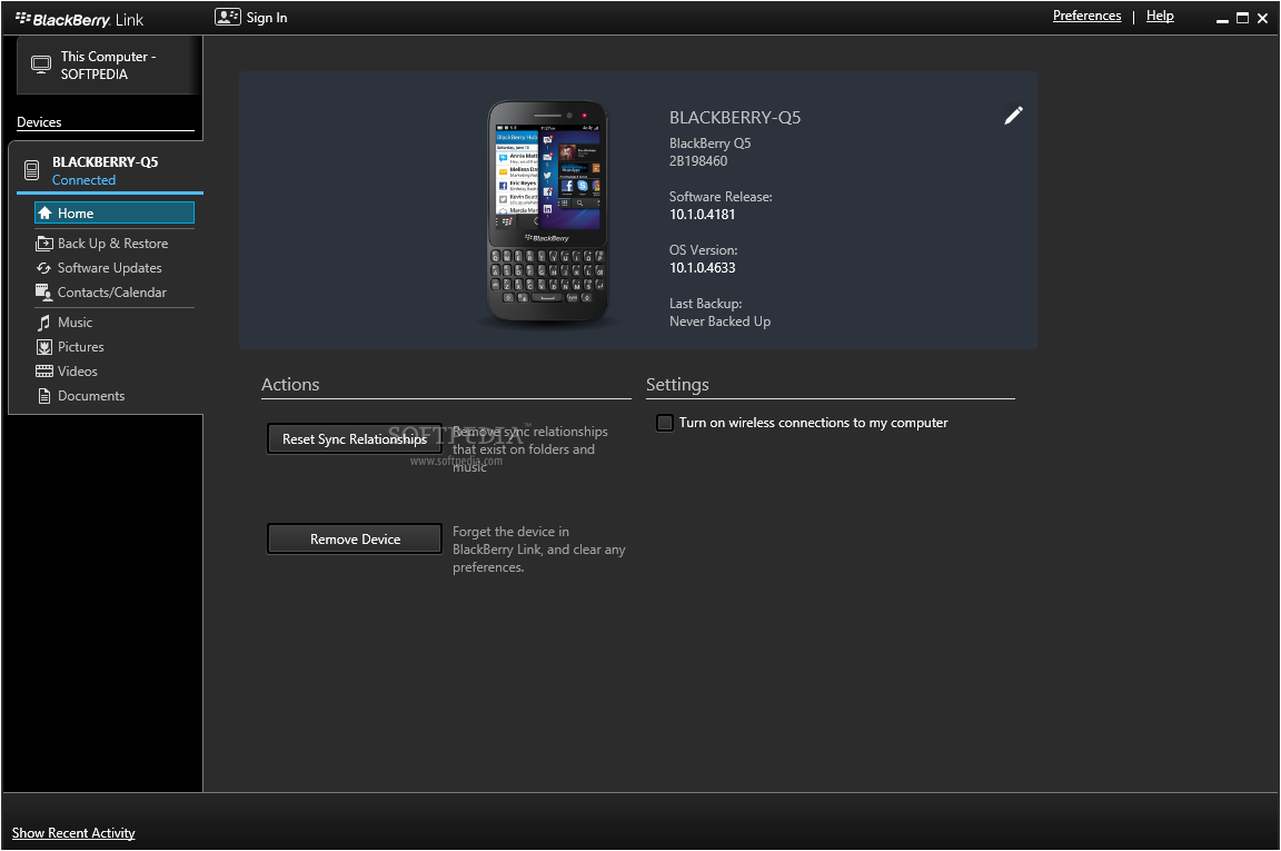 Blackberry link install